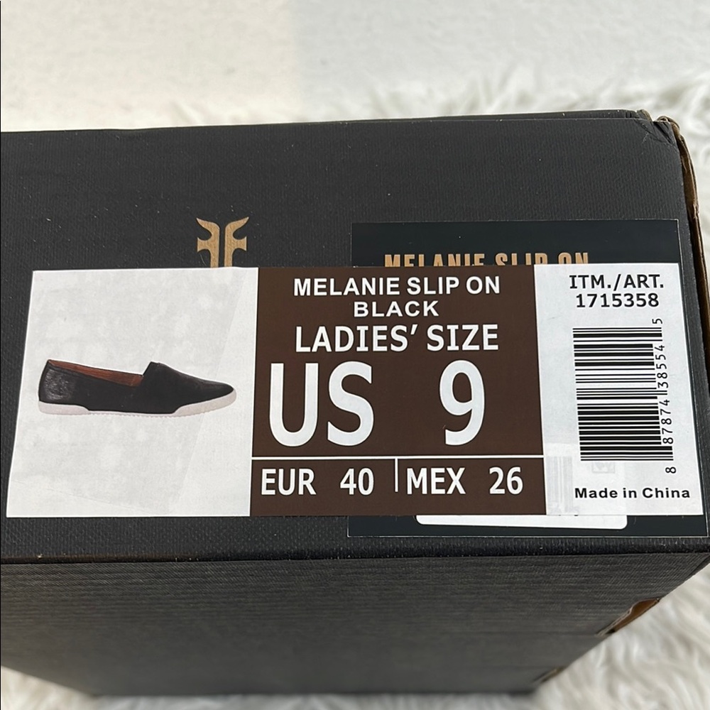 FRYE Women's Melanie Slip On Leather Sneakers Black Size 9 NEW - Picture 12 of 14